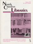 North Carolina Libraries, Vol. 53,  no. 2